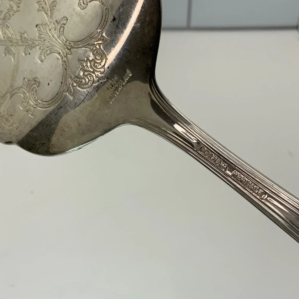 Vintage Gorham Heritage Silverplate Silver 10.5 Inch Pie Server